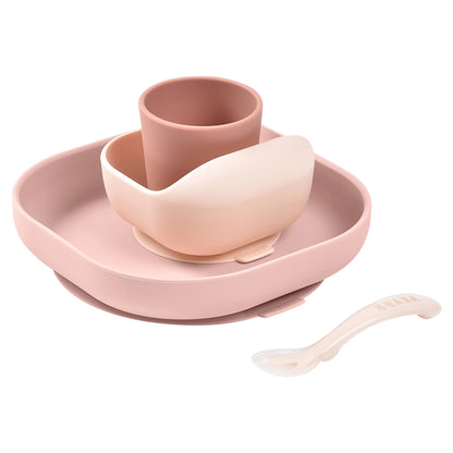 Beaba Silicone Meal Set 4 Pcs (Cotton Candy)