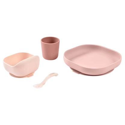 Beaba Silicone Meal Set 4 Pcs (Cotton Candy)