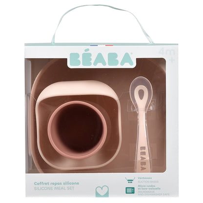 Beaba Silicone Meal Set 4 Pcs (Cotton Candy)