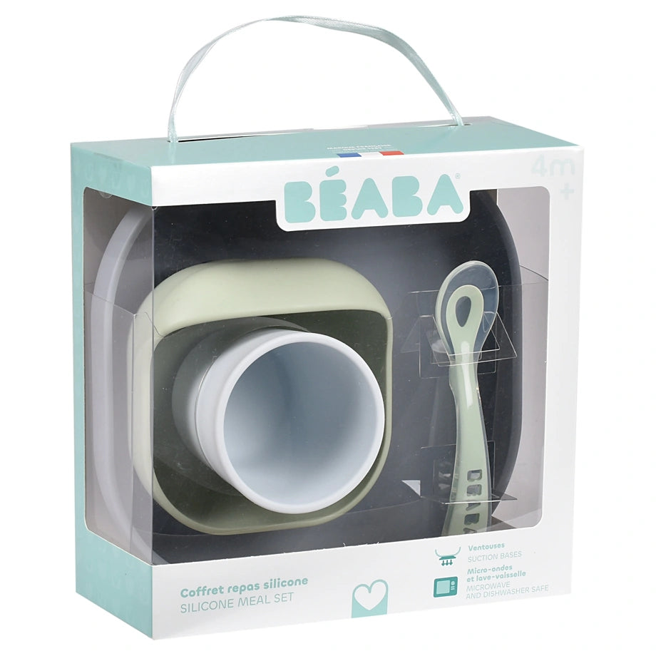 Beaba Silicone Meal Set 4 Pcs (Pebble)