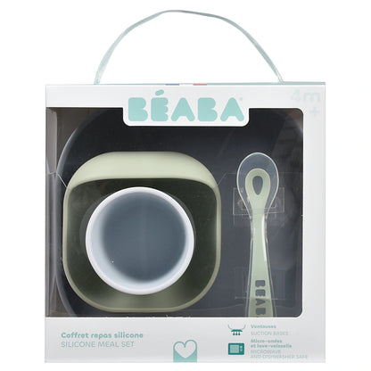 Beaba Silicone Meal Set 4 Pcs (Pebble)