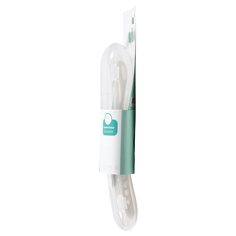 Beaba Silicone Spoon 1st Age Set of 2 + Box (Clay Misty Green Duo)