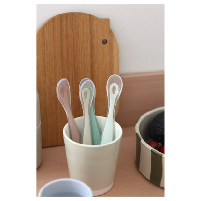 Beaba Set of 4 First Age Silicone Spoons (Natural Set)
