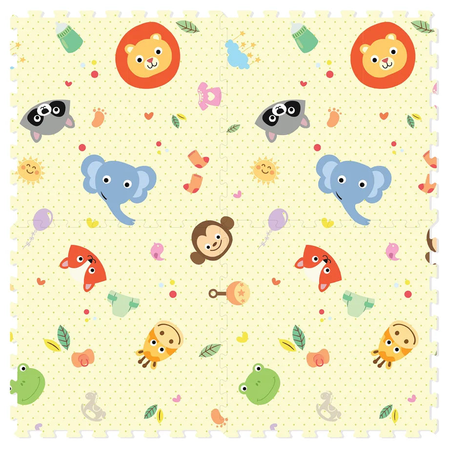 Sunta Printed Puzzle Mat Animal Party 4 Pcs