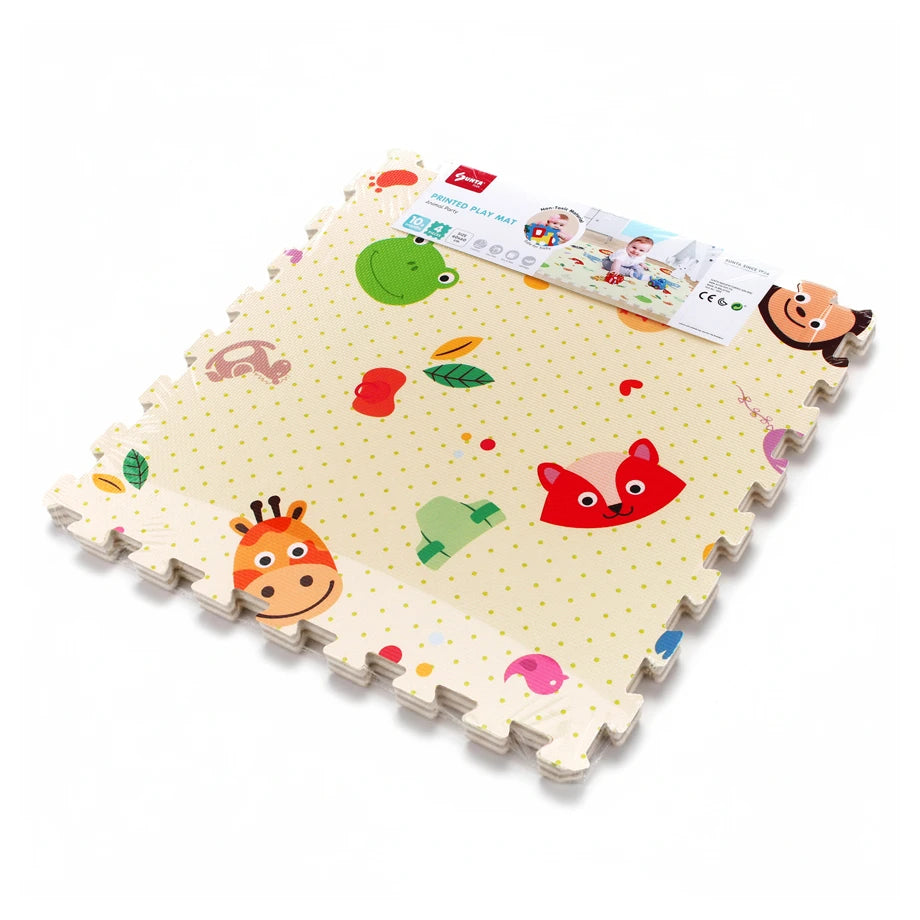 Sunta Printed Puzzle Mat Animal Party 4 Pcs