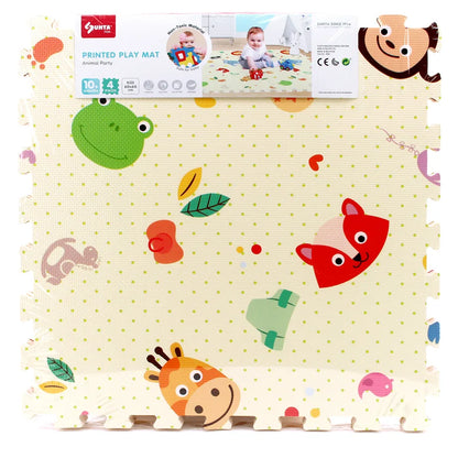 Sunta Printed Puzzle Mat Animal Party 4 Pcs