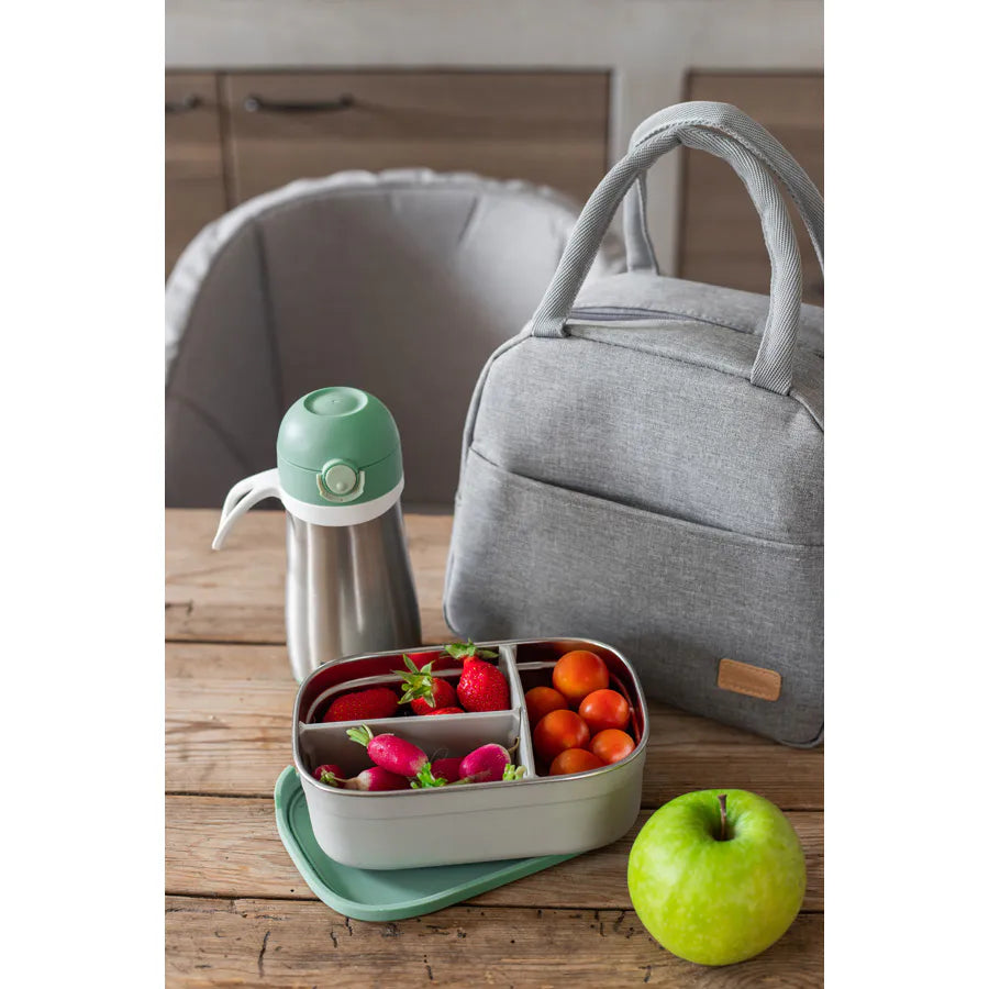 Beaba Stainless Steel Lunch Box Velvet (Grey/Sage Green)