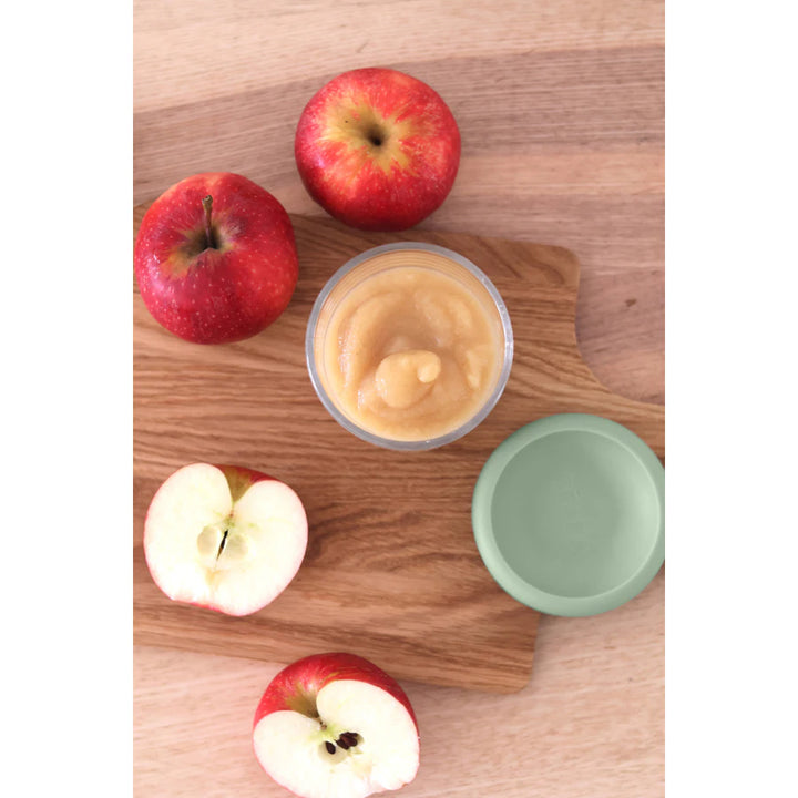 Beaba Conservative Glass Jars 250ml (Sage Green)
