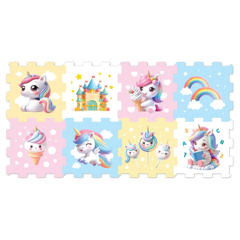 Sunta Printed Puzzle Mat Little Unicorn (8 Pcs)