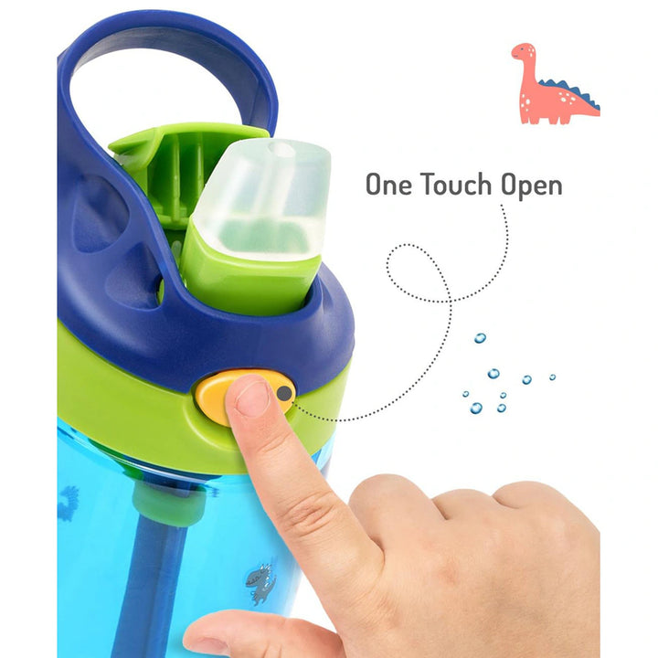 Bonfino Dinosaurs Tritan Water Bottle 480ml (Blue)