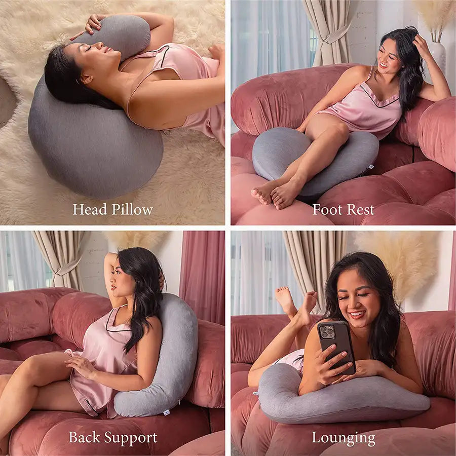Pharmedoc My Little Bean Nursing Pillow -
Dark Grey Cooling Fabric