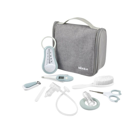 Beaba Hanging Toiletry Pouch With 9 Accessories (Green Blue)