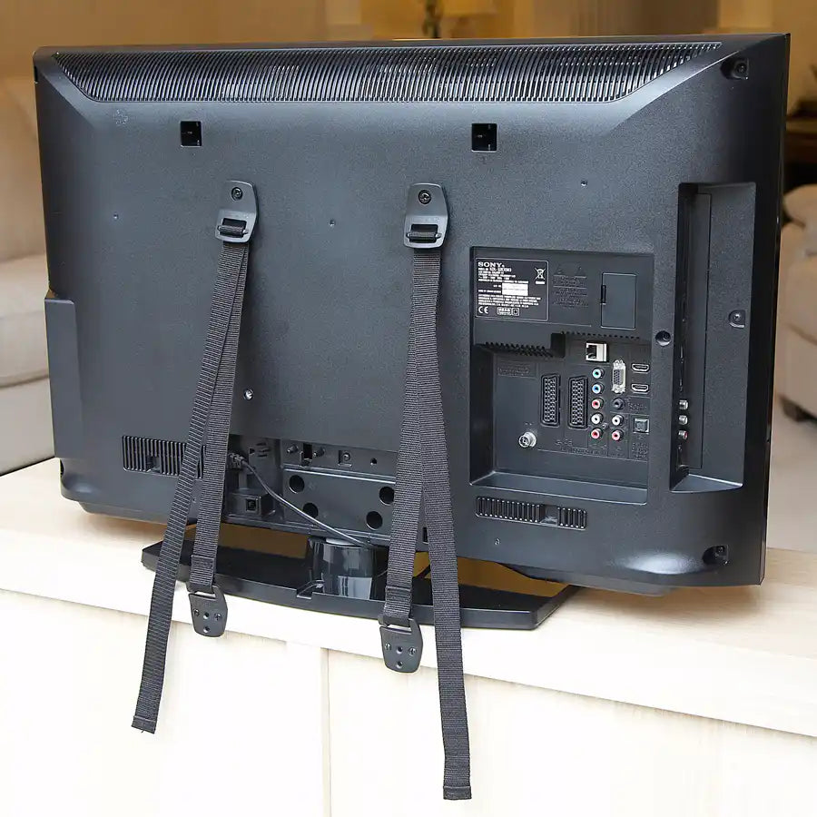 Clippasafe Anti-Tip TV Straps (Black)