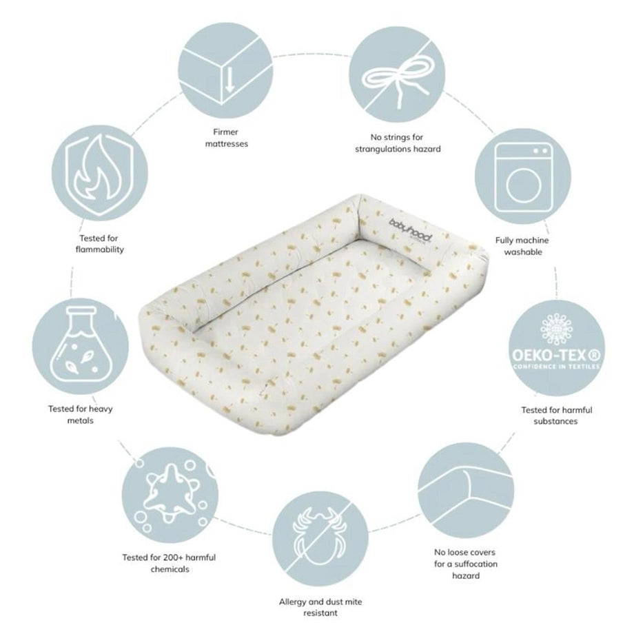 Babyhood Breathe Eze Cosy Crib (Dandelion)