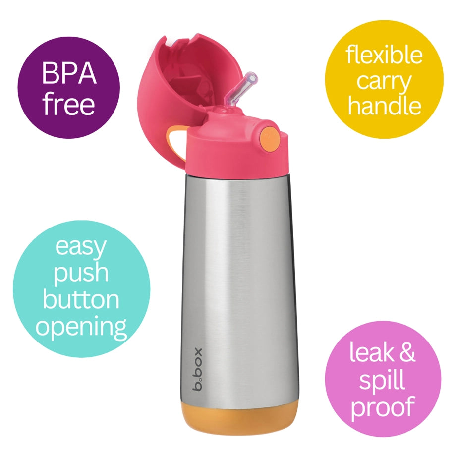 B.Box Insulated Sport Spout 500ml (Strawberry Shake)
