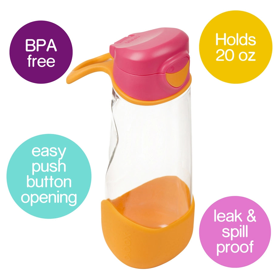 B.Box Sports Spout Bottle 600ml (Strawberry Shake)