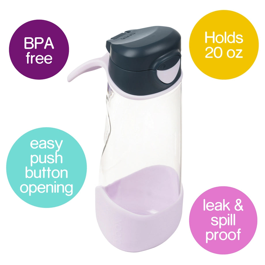 B.Box Sports Spout Bottle 600ml (Indigo Rose)