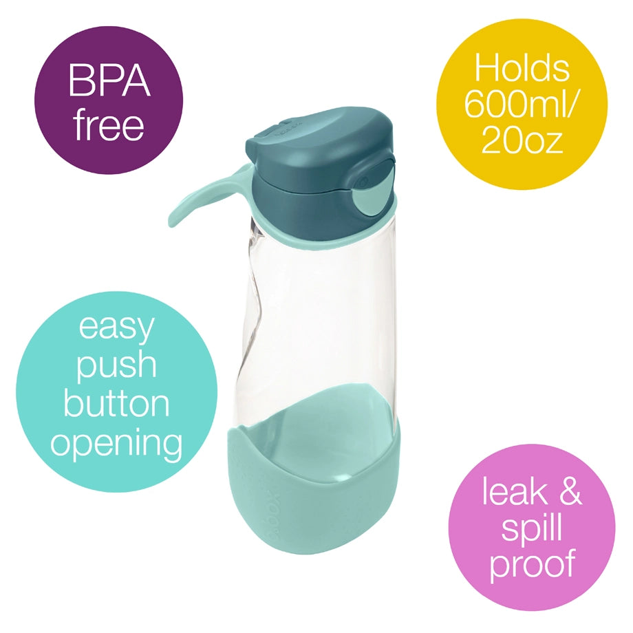 B.Box Sport Spout Bottle 600ml (Emerald Forest)