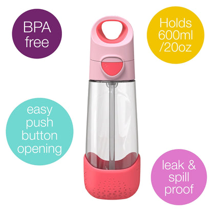 B.Box Tritan Drink Bottle 600ml (Flamingo Fizz)