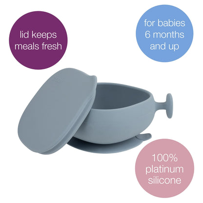 B.Box Silicone Bowl With Lid (Ocean)