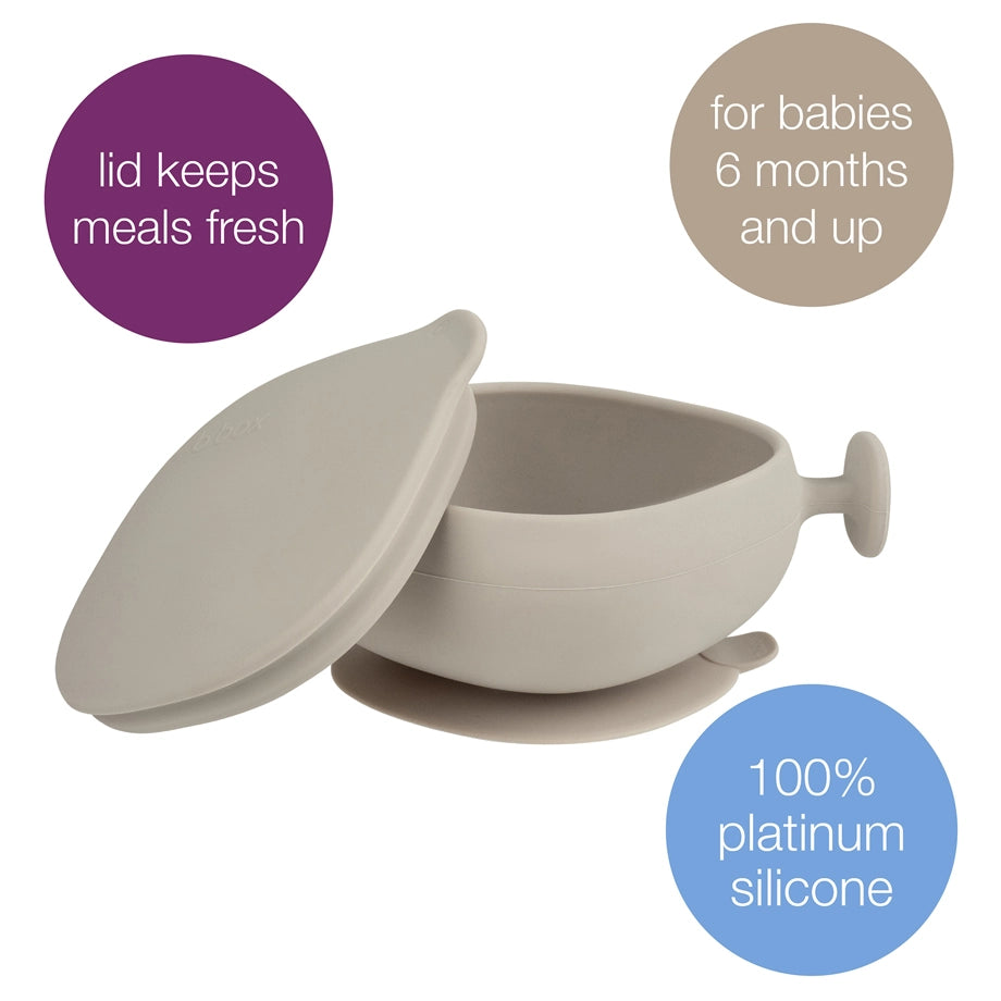B.Box Silicone Bowl With Lid (Latte)