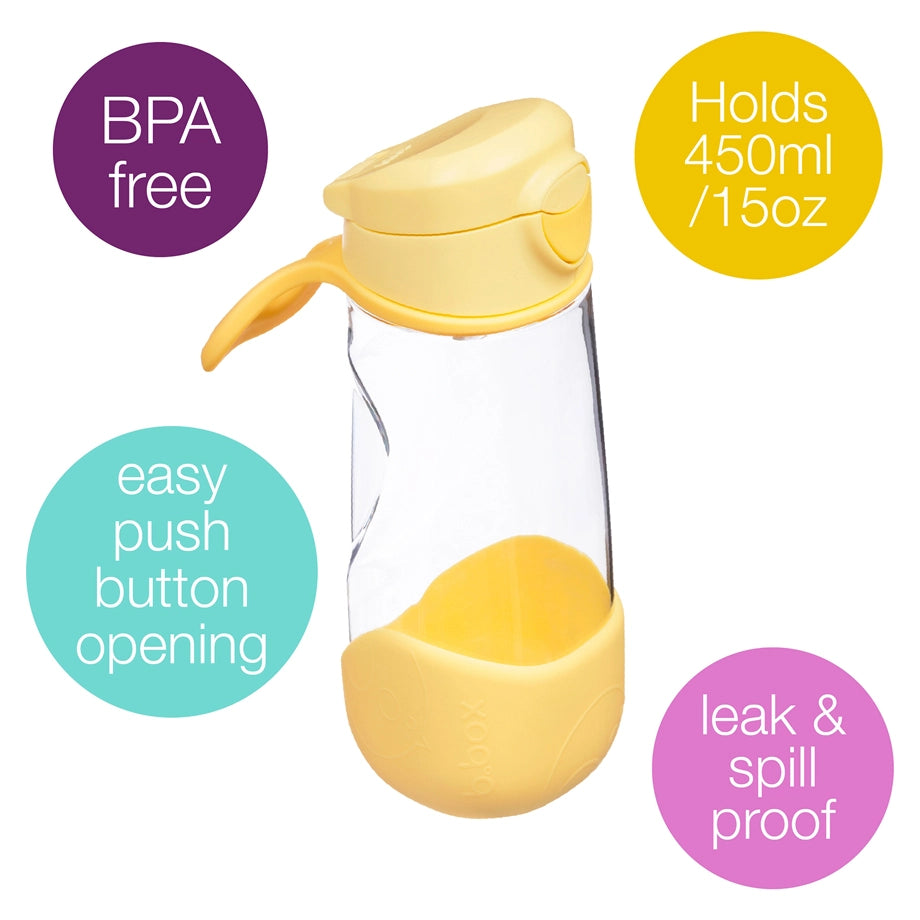 B.Box Sports Spout Bottle 450ml (Lemon Twist)