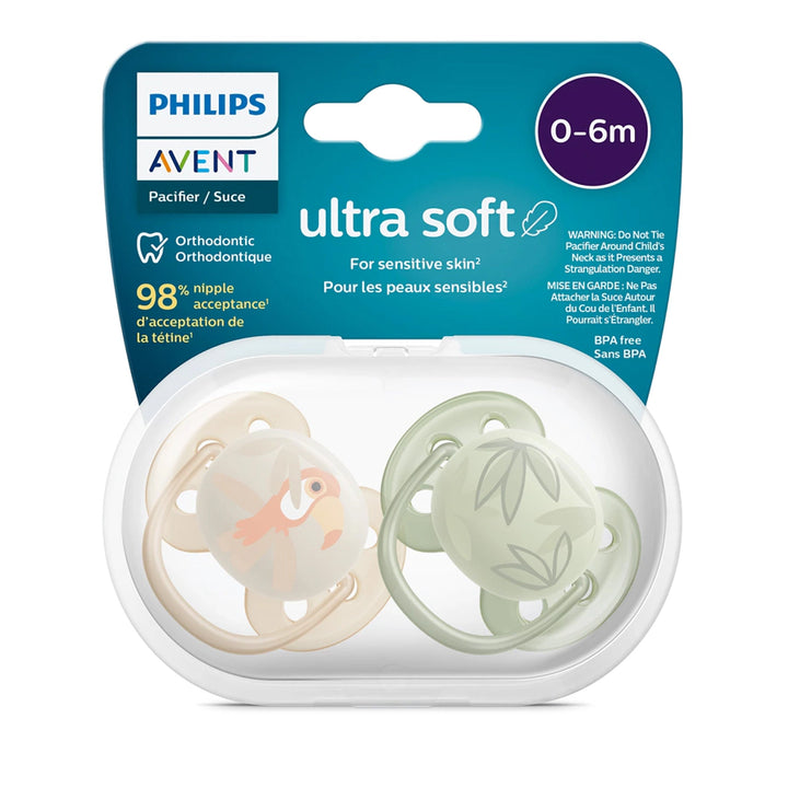 Philips Avent Ultra Soft Pacifier Pack of 2 Boy (0-6m) - SCF091/07