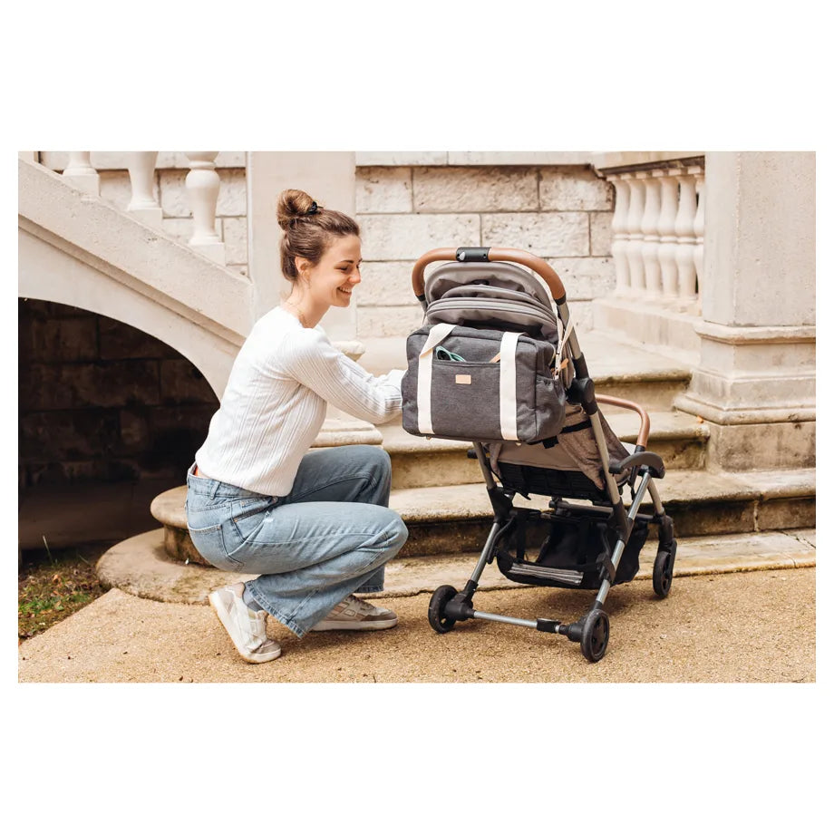 Beaba Paris Diaper Changing Bag (Dark Heather Grey)