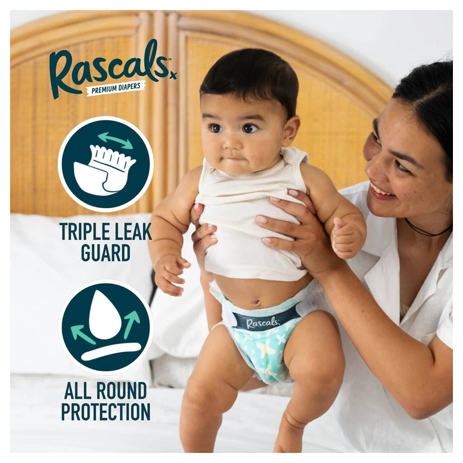 Rascals Premium Baby Diapers (3–5 kg, 54 Count)