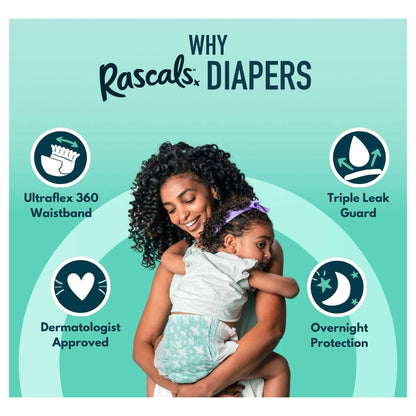 Rascals Premium Baby Diapers (4–8 kg, 48 Count)