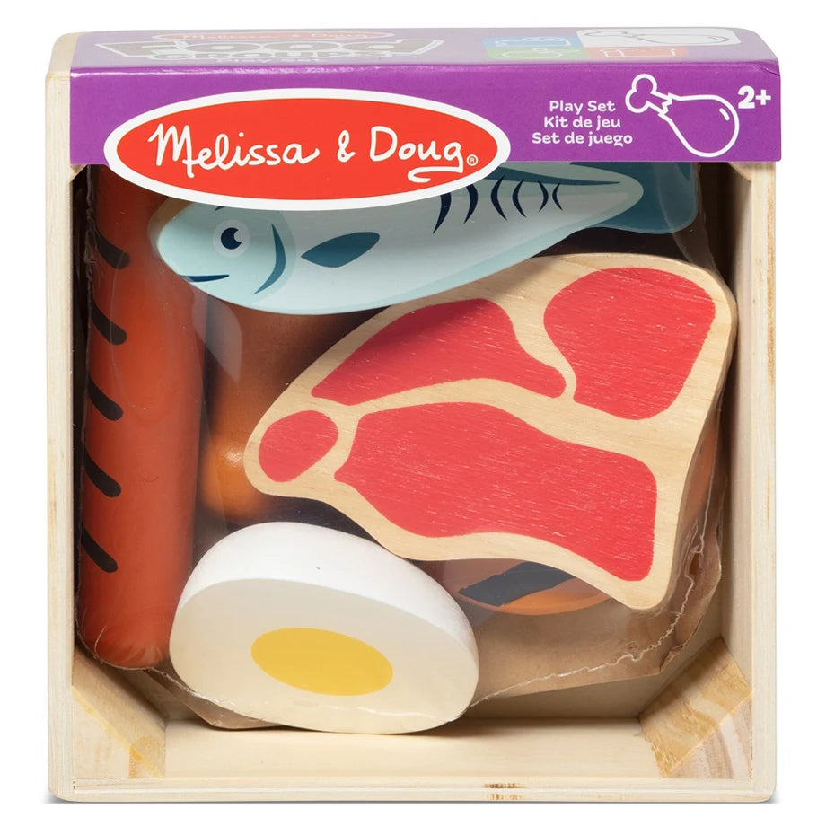 Melissa and Doug Wooden Food Groups Play Set - Protein