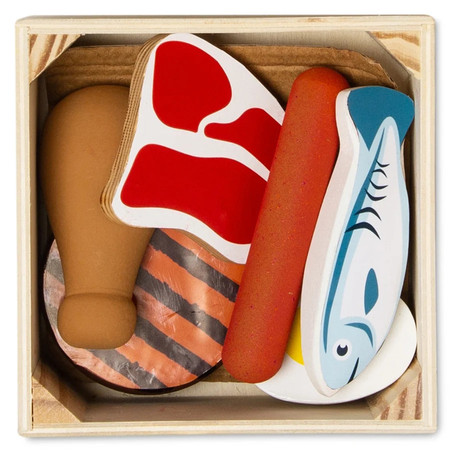 Melissa and Doug Wooden Food Groups Play Set - Protein