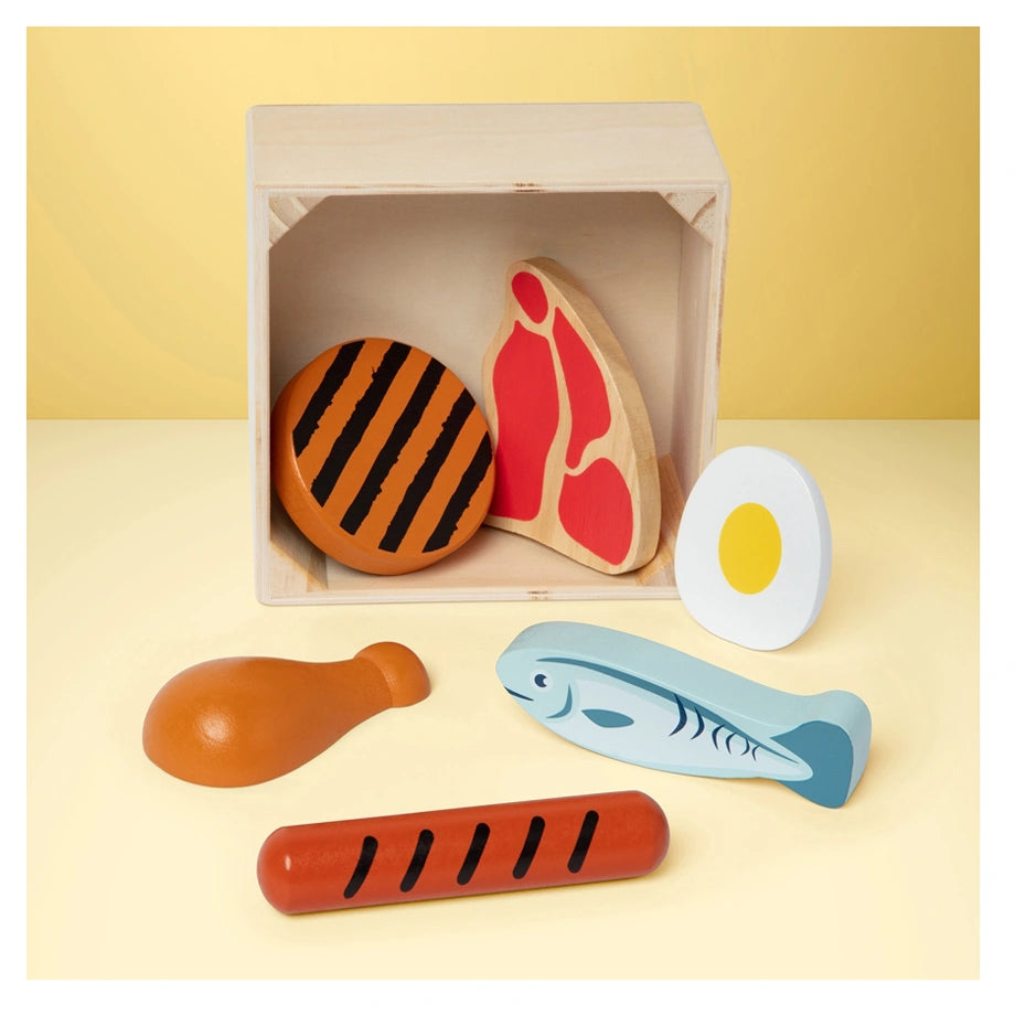 Melissa and Doug Wooden Food Groups Play Set - Protein