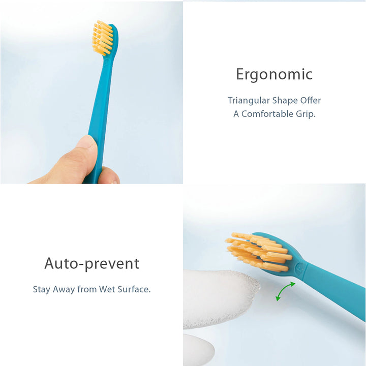 Flipper Fun Twigo BPA Free Extra Soft Toothbrush Pack of 2 (Blue & White)