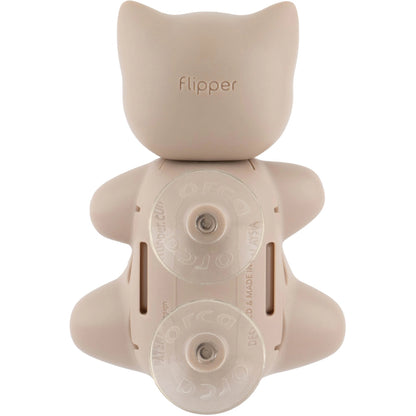 Flipper Fun Animal Toothbrush Cover w/ Suction Cup Toothbrush Holder (Cat)
