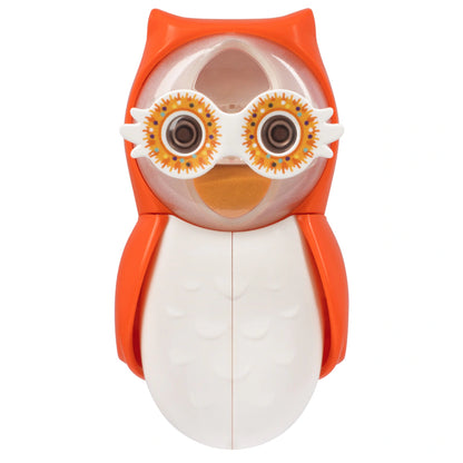 Flipper Hygienic Toothbrush Holder for Kids with 1-minute Timer Owl (Orange)