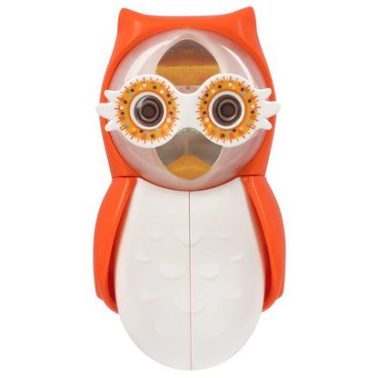 Flipper Hygienic Toothbrush Holder for Kids with 1-minute Timer Owl (Orange)
