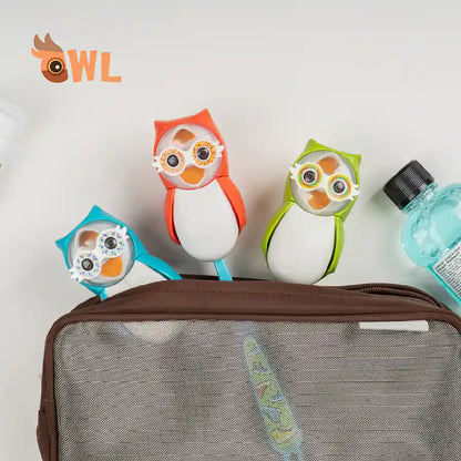 Flipper Fun Animal Toothbrush Cover w/ Suction Cup Toothbrush Holder (Owl)
