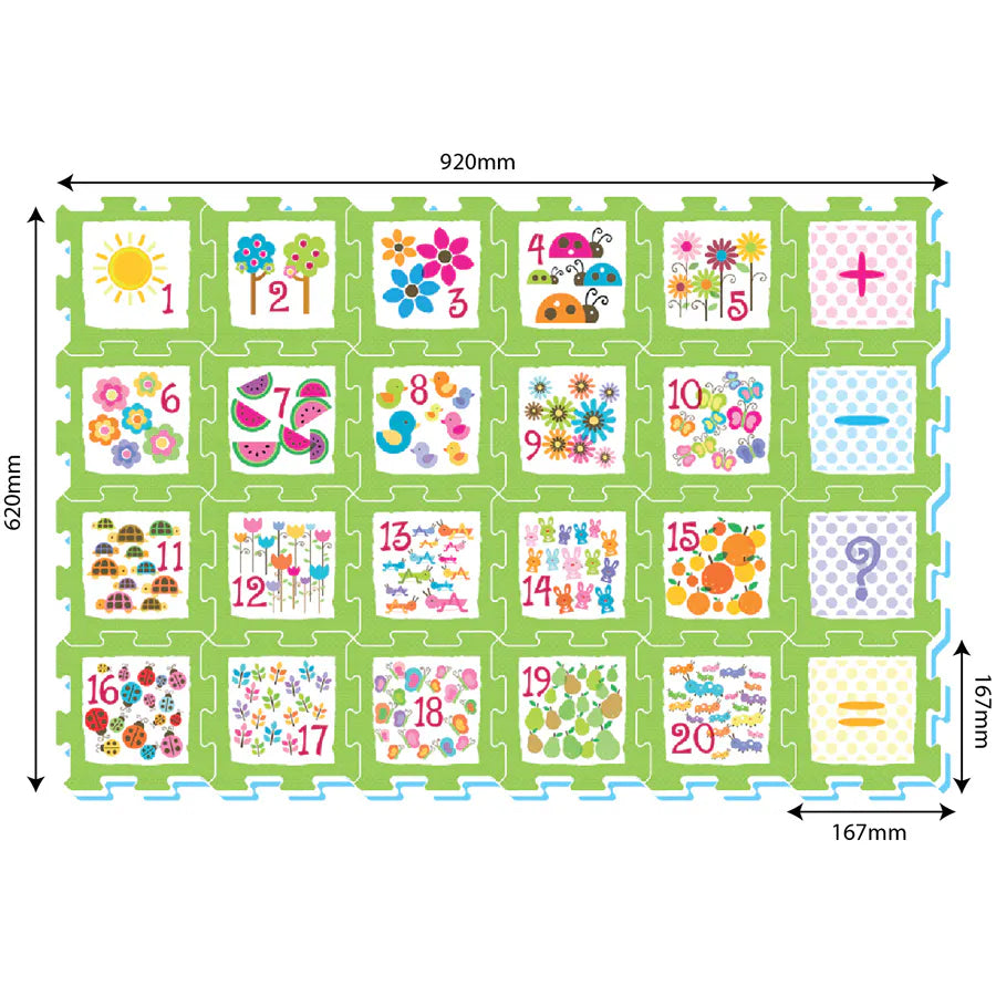 Sunta Numbers & Objects Puzzle Mat 24pcs Sunta Numbers & Objects Puzzle Mat 24pcs
