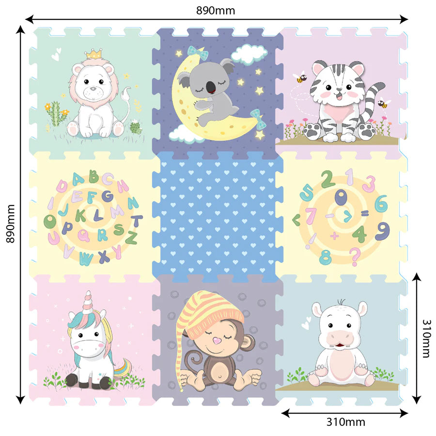 Sunta Sweetie Animals Puzzle Mat 9pcs Sunta Sweetie Animals Puzzle Mat 9pcs
