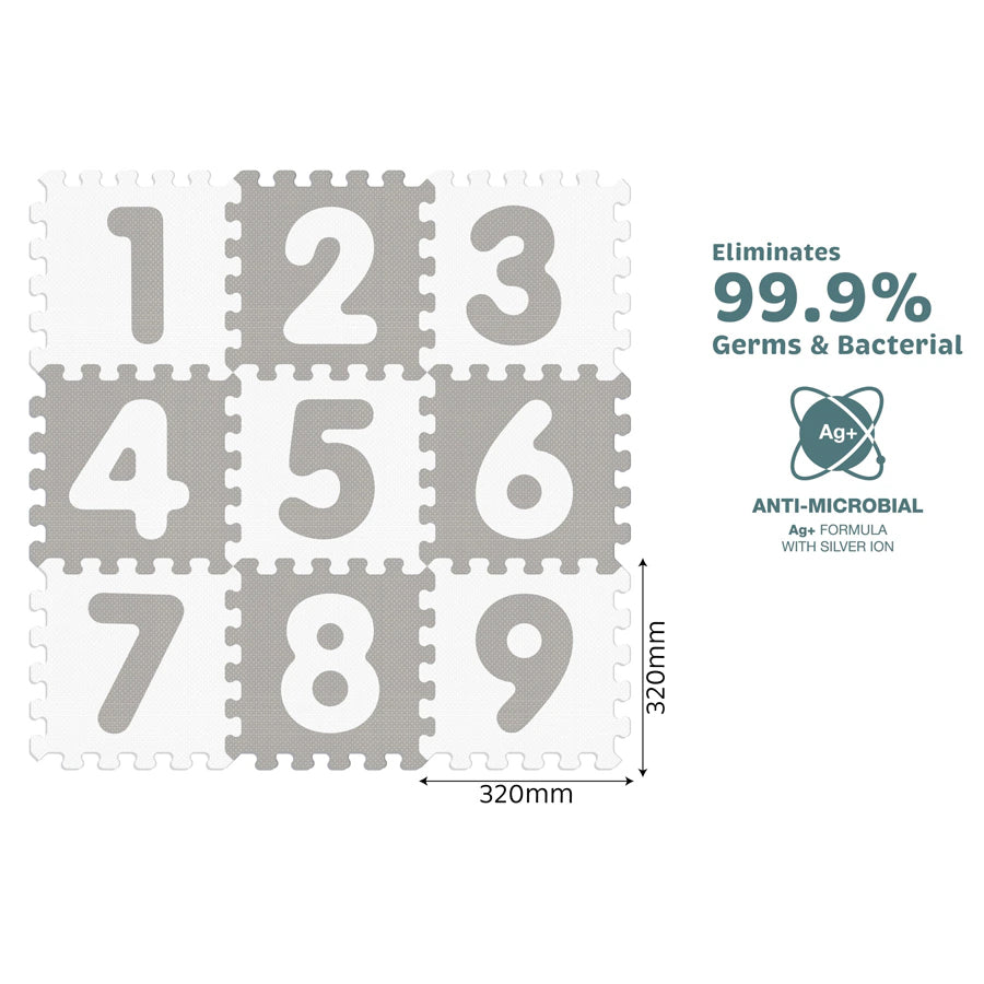 Sunta Antibacterial Number Puzzle Mat 9pc Sunta Antibacterial Number Puzzle Mat 9pc