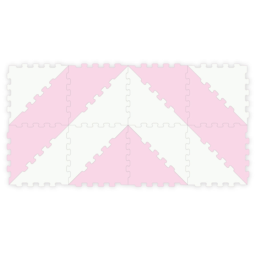 Sunta 2 Colours Triangle Puzzle Floor Mat 16 pcs (Pink) Sunta 2 Colours Triangle Puzzle Floor Mat 16 pcs (Pink)