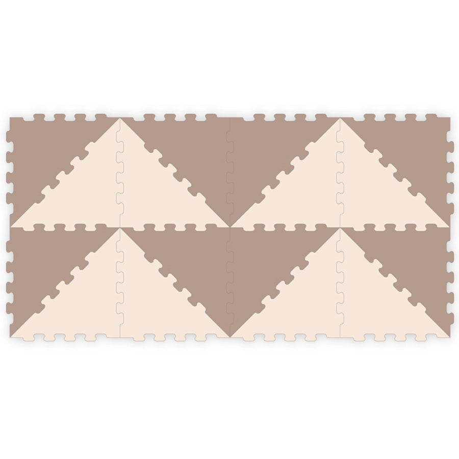 Sunta 2 Colours Triangle Puzzle Floor Mat 16 pcs (Brown) Sunta 2 Colours Triangle Puzzle Floor Mat 16 pcs (Brown)
