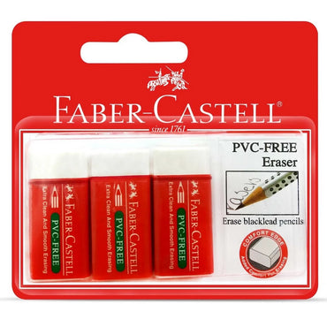 Faber-Castell - Eraser PVC-Free Pack of 3