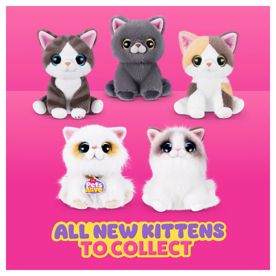 ZURU Pets Alive Smitten Kittens Series 2 Interactive Plush Shrink Wrap (8Pcs)