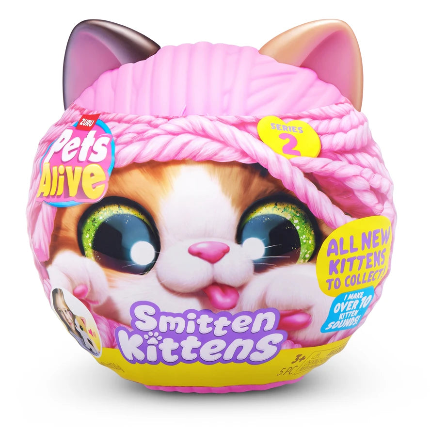 ZURU Pets Alive Smitten Kittens Series 2 Interactive Plush Shrink Wrap (8Pcs)