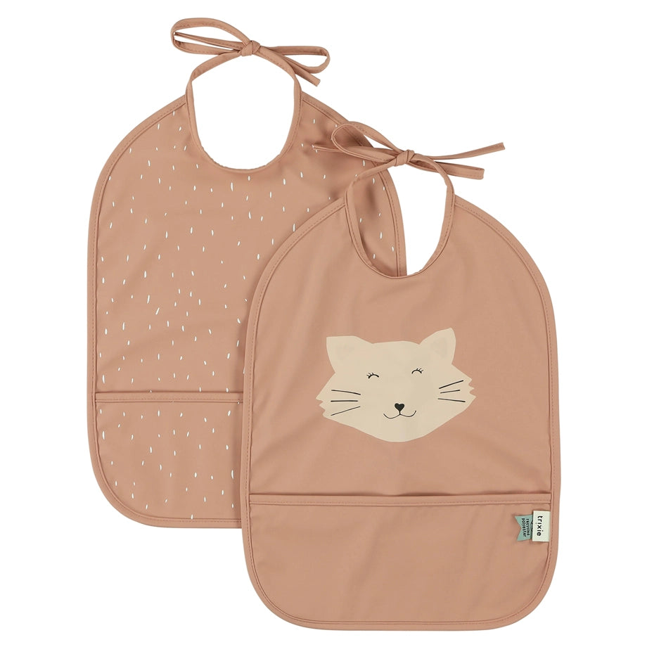 Trixie Waterproof Bib with Pocket Pack of 2 (Mrs. Cat)