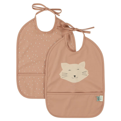 Trixie Waterproof Bib with Pocket Pack of 2 (Mrs. Cat)
