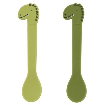 Trixie Silicone Feeding Spoon Pack of 2 (Mr Dino)