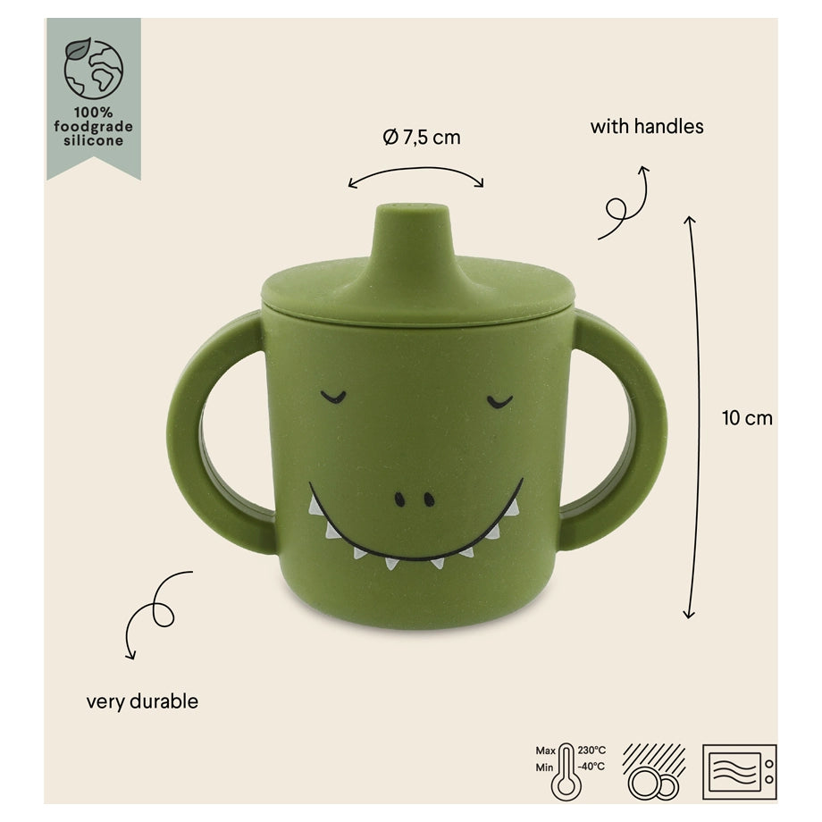 Trixie Silicone Sippy Cup with Handles 200ml (Mr. Dino)